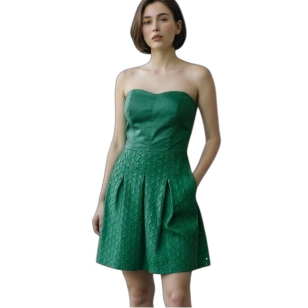 The Limited Green Bodycon Eyelet 90’s revival Green Mini Dress Women’s SZ 8